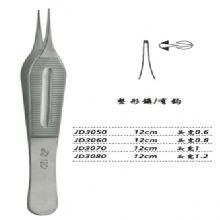 金鐘整形鑷  JD3080 12cm 有鉤 頭寬 1.2