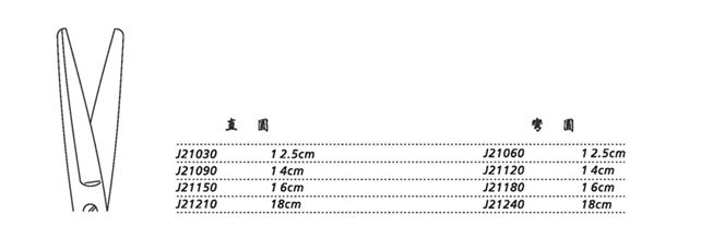 金鐘手術(shù)剪直圓 J21150 16cm 直圓