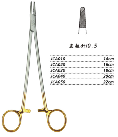 金鐘硬質(zhì)合金鑲片持針鉗直 粗針 JCA030 18cm 直 粗針 0.5