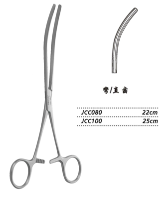 金鐘腸鉗直齒 JCC080 22cm 彎 直齒