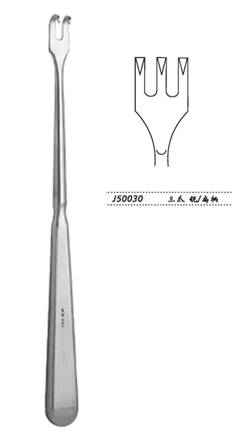 金鐘創(chuàng)口鉤扁柄 J50030 三爪 銳 扁柄
