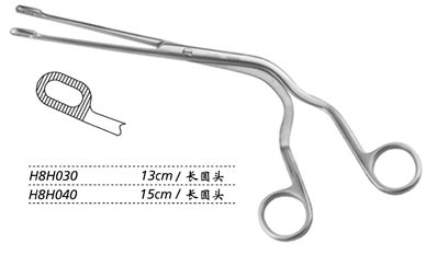 金鐘氣管導(dǎo)管夾持鉗  H8H040 15cm 長(zhǎng)圓頭