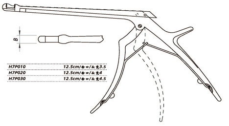 金鐘上頜竇止血鉗  H7P030 12.5cm 齒口 頭寬4.5