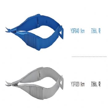 金鐘顯微眼用剪直 Y3F020 9cm 彎