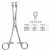 金鐘海綿鉗直有齒 JC3410 25cm 直有齒 頭寬10 WD